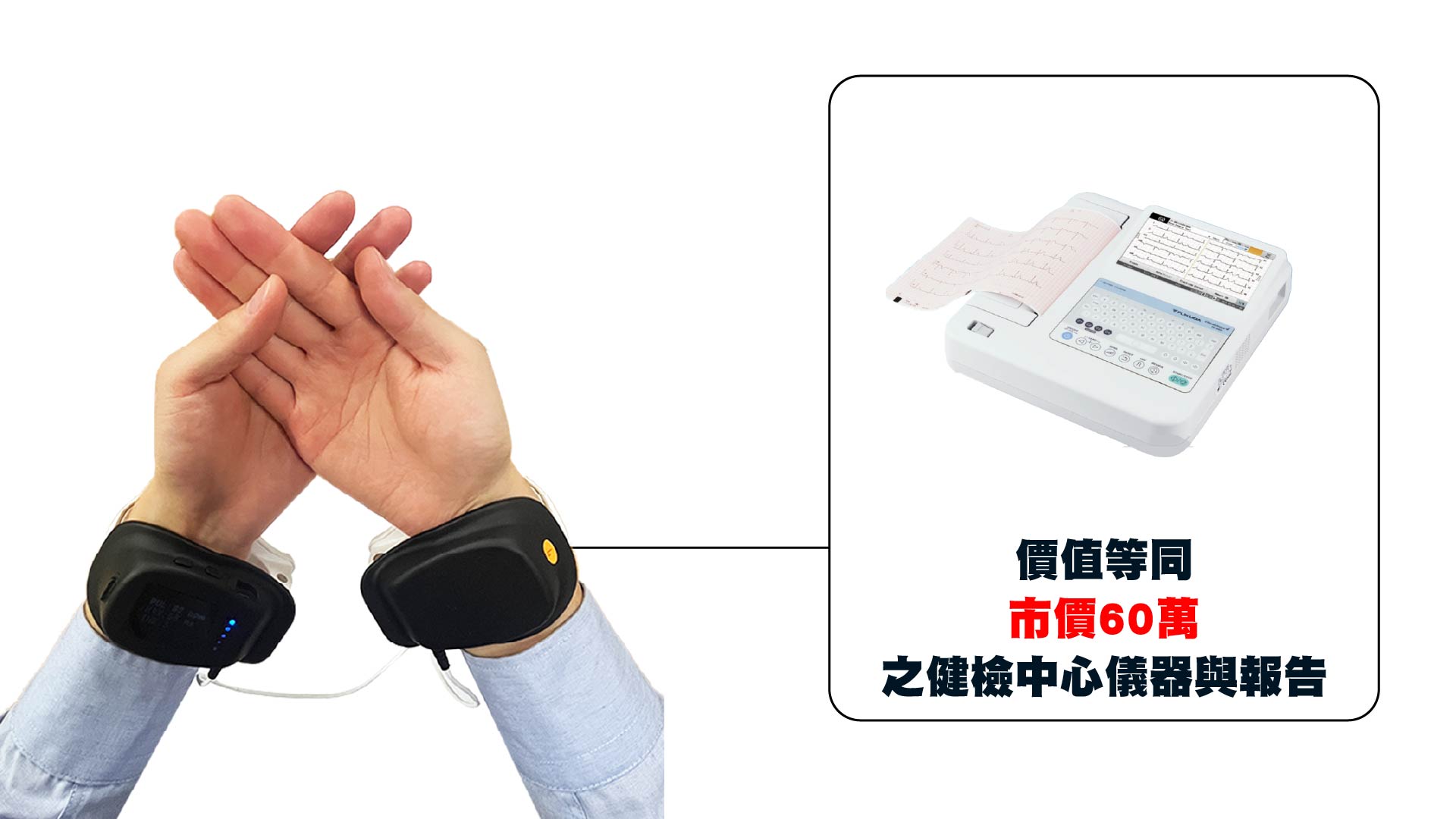 心肌梗塞風險 5G 行動檢測黑科技 配戴實拍